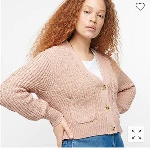 Jcrew cropped patch pocket beach cardigan
